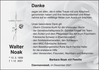 Anzeige von Walter Noak von MGO