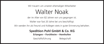 Anzeige von Walter Noak von MGO