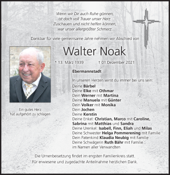 Anzeige von Walter Noak von MGO