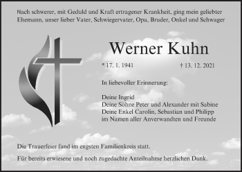 Anzeige von Werner Kuhn von MGO