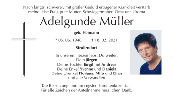 Anzeige von Adelgunde Müller von MGO