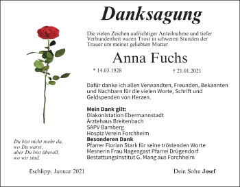 Anzeige von Anna Fuchs von MGO