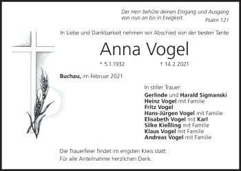 Anzeige von Anna Vogel von MGO