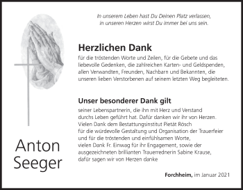 Anzeige von Anton Seeger von MGO