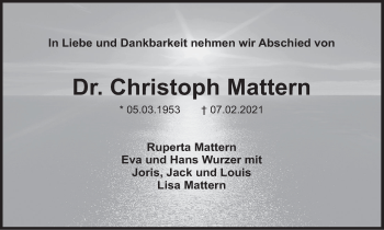 Anzeige von Christoph Mattern von MGO