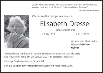 Anzeige von Elisabeth Dressel von MGO