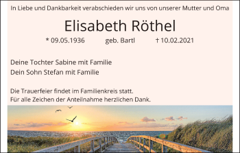 Anzeige von Elisabeth Röthel von MGO