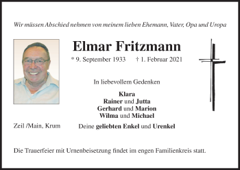 Anzeige von Elmar Fritzmann von MGO