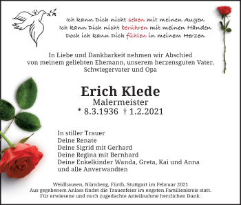 Anzeige von Erich Klede von MGO