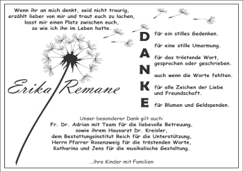 Anzeige von Erika Remane von MGO