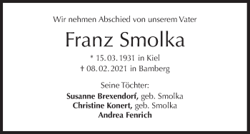 Anzeige von Franz Smolka von MGO