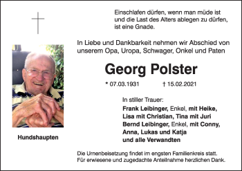 Anzeige von Georg Polster von MGO
