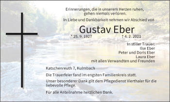Anzeige von Gustav Eber von MGO