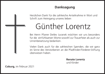 Anzeige von Günther Lorentz von MGO