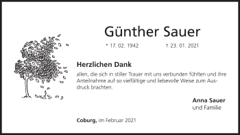 Anzeige von Günther Sauer von MGO