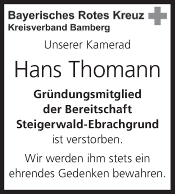 Anzeige von Hans Thomann von MGO