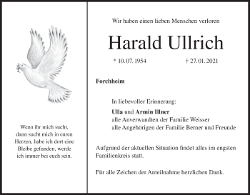 Anzeige von Harald Ullrich von MGO