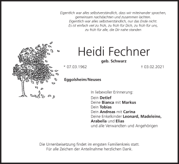 Anzeige von Heidi Fechner von MGO