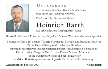 Anzeige von Heinrich Barth von MGO