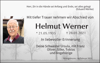 Anzeige von Helmut Werner von MGO