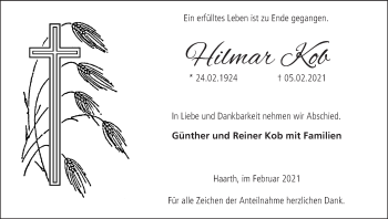 Anzeige von Hilmar Kob von MGO