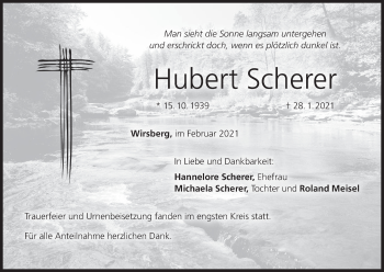 Anzeige von Hubert Scherer von MGO