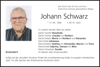 Anzeige von Johann Schwarz von MGO