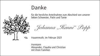 Anzeige von Johanna Popp von MGO