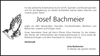 Anzeige von Josef Bachmeier von MGO