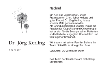 Anzeige von Jörg Kerling von MGO