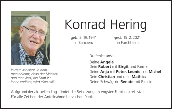 Anzeige von Konrad Hering von MGO