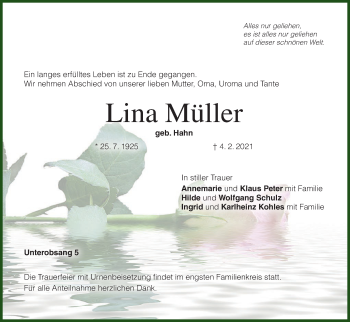 Anzeige von Lina Müller von MGO