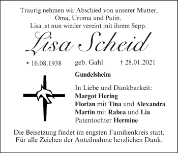 Anzeige von Lisa Scheid von MGO