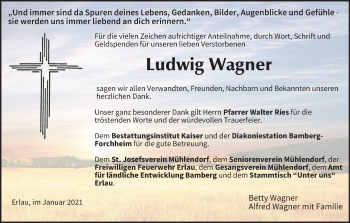 Anzeige von Ludwig Wagner von MGO