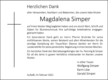 Anzeige von Magdalena Simper von MGO