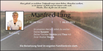 Anzeige von Manfred Lang von MGO