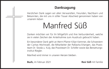 Anzeige von Manfred Süß von MGO