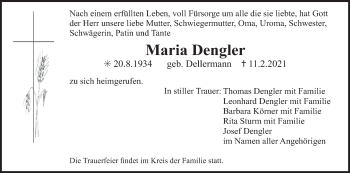 Anzeige von Maria Dengler von MGO
