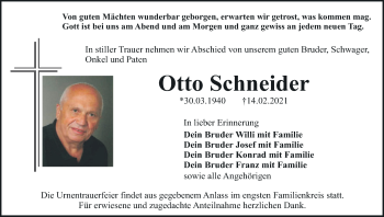 Anzeige von Otto Schneider von MGO