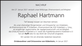 Anzeige von Raphael Hartmann von MGO