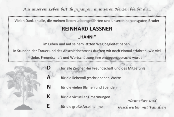 Anzeige von Reinhard Lassner von MGO