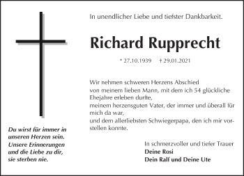 Anzeige von Richard Rupprecht von MGO