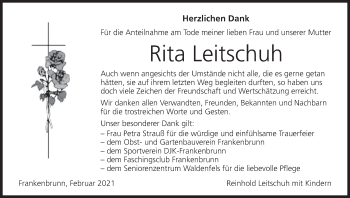 Anzeige von Rita Leitschuh von MGO