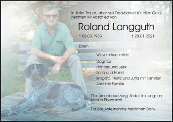 Anzeige von Roland Langguth von MGO