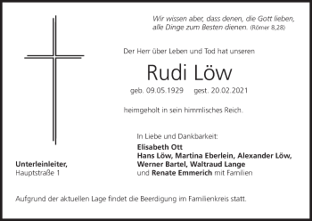 Anzeige von Rudi Löw von MGO