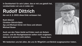 Anzeige von Rudolf Dittrich von MGO