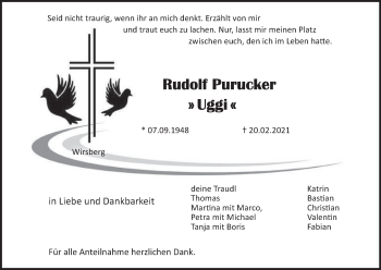 Anzeige von Rudolf Purucker von MGO