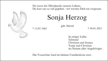 Anzeige von Sonja Herzog von MGO