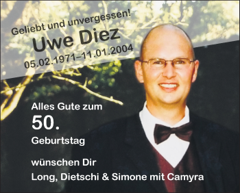 Anzeige von Uwe Diez von MGO
