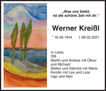 Anzeige von Werner Kreißl von MGO